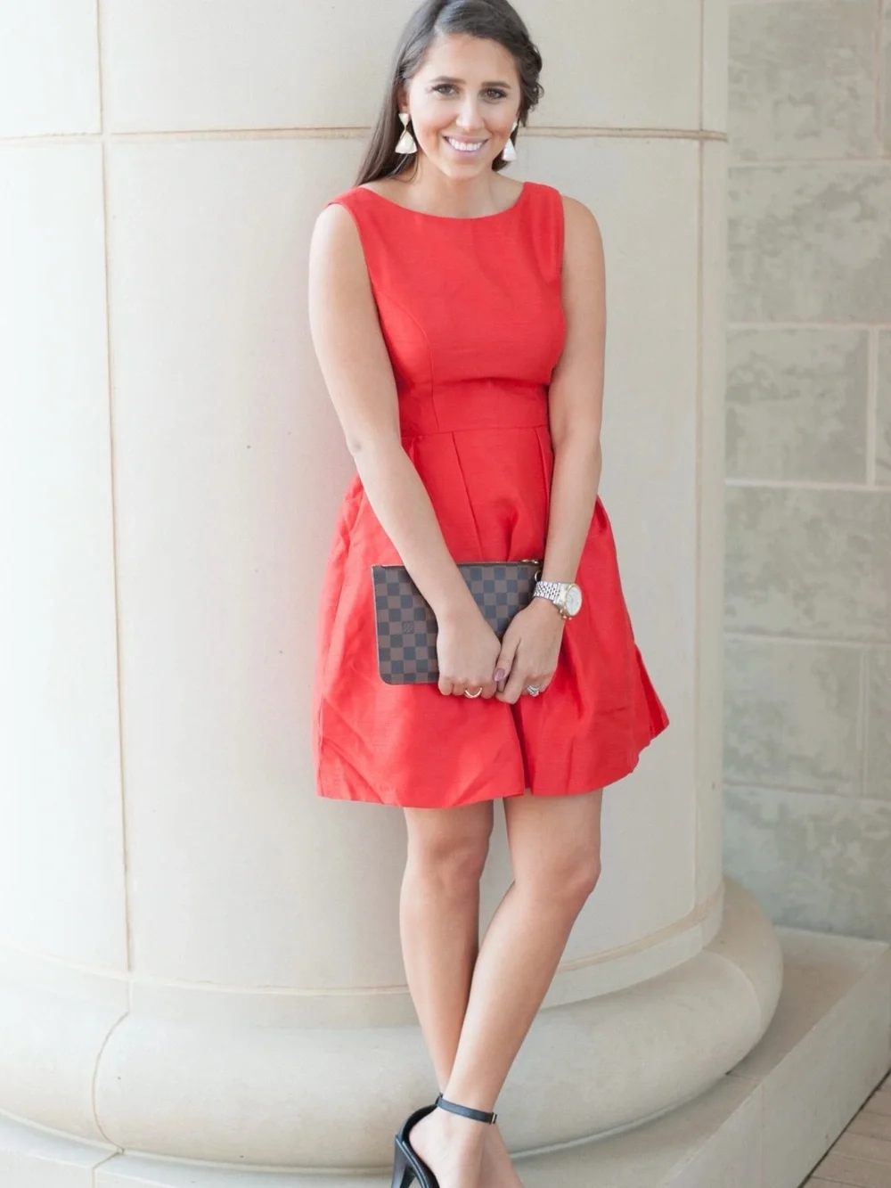 Kate Spade Sleeveless Coral-Red Fit & Flare Mini Dress,NWT,SZ14